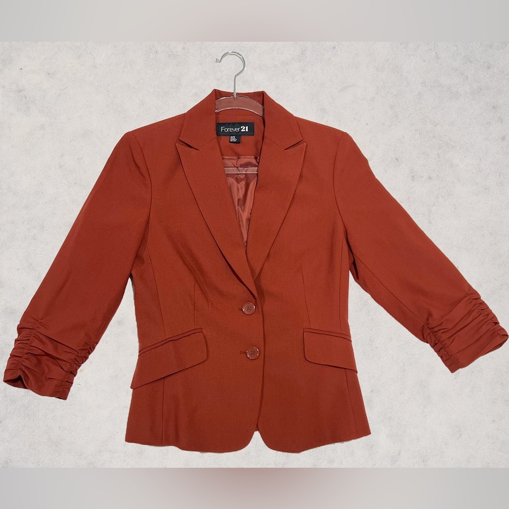 Forever 21 Rust Colored Double Button Blazer- Size Medium